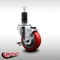 Service Caster 3.5'' SS Red Poly Swivel 1-1/4'' Expanding Stem Caster with Brake SCC-SSEX20S3514-PPUB-RED-TLB-114 - alternate 4